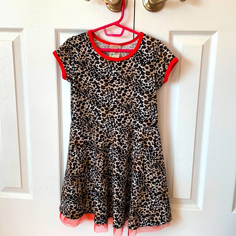 Lily Bleu Little Girls Leopard Print Dress size 6